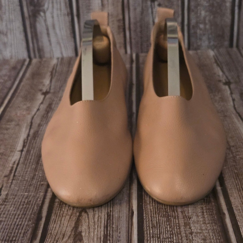 Sz 7 Womens Everlane The Day Glove Tan Leather Comfort Ballet Flats Shoes Good - Picture 3 of 11